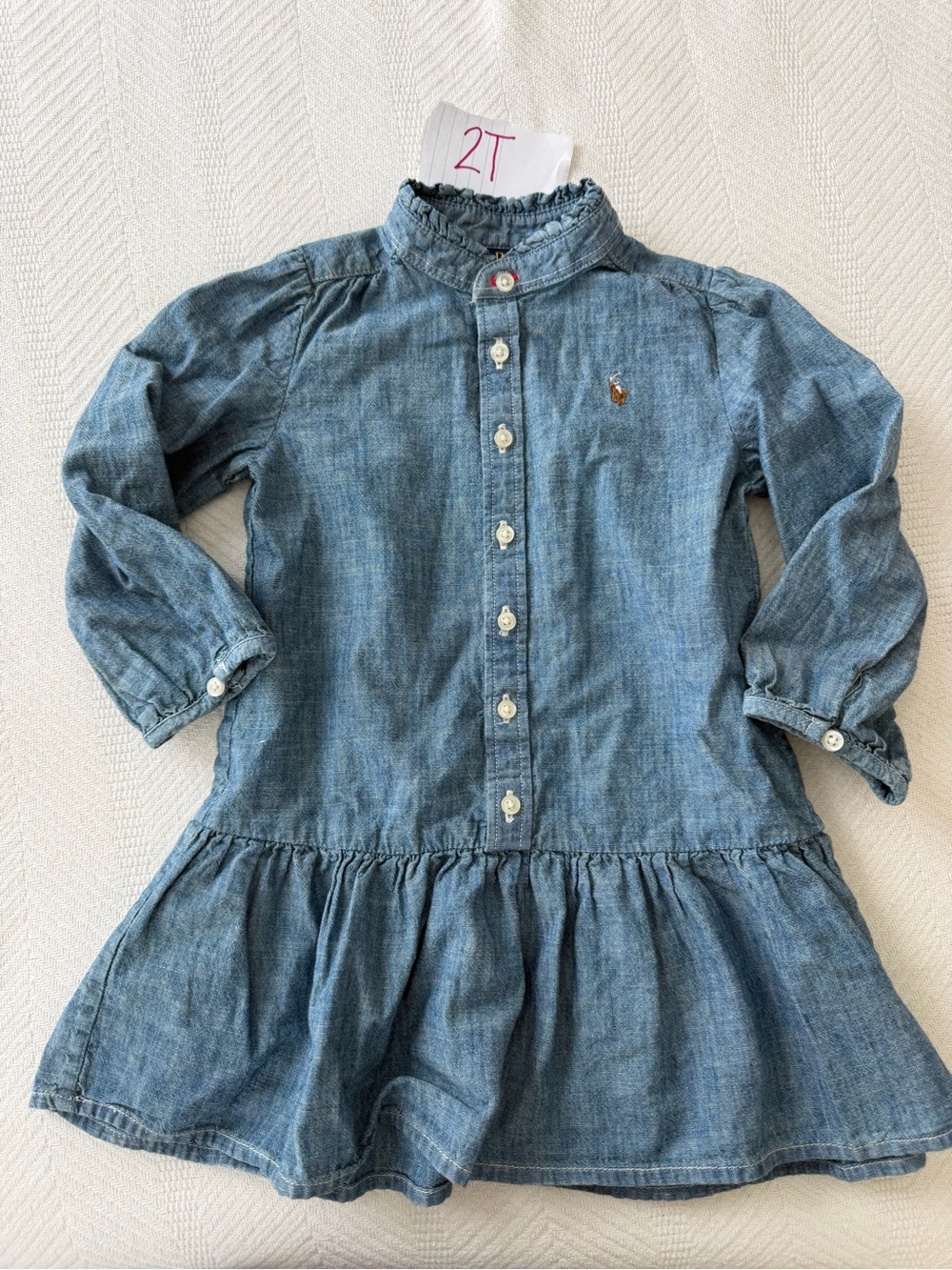 Ralph Lauren Chambray Button-Front Dress - Blue